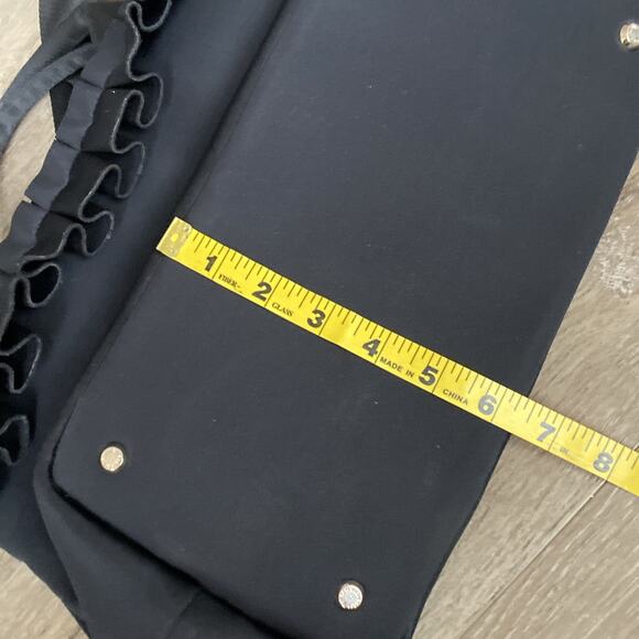 Ted Baker London Roseiee Ruffle Large Tote Black Crossbody Strap - Picture 6 of 15